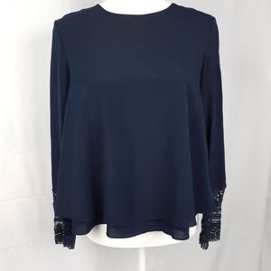 Zara- Trafaluc- Loose Fit Round Neck- Lace Sleeve